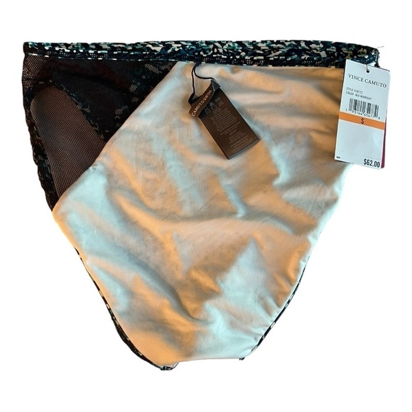 Vince Camuto High Leg Bikini Bottom Abstract Animal in Midnight Blue NEW - Picture 9 of 15